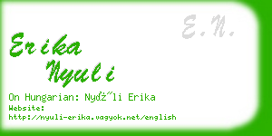 erika nyuli business card